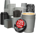 Clawsoff 100 Pack 12 oz Disposable Coffee Cups by BuyNow