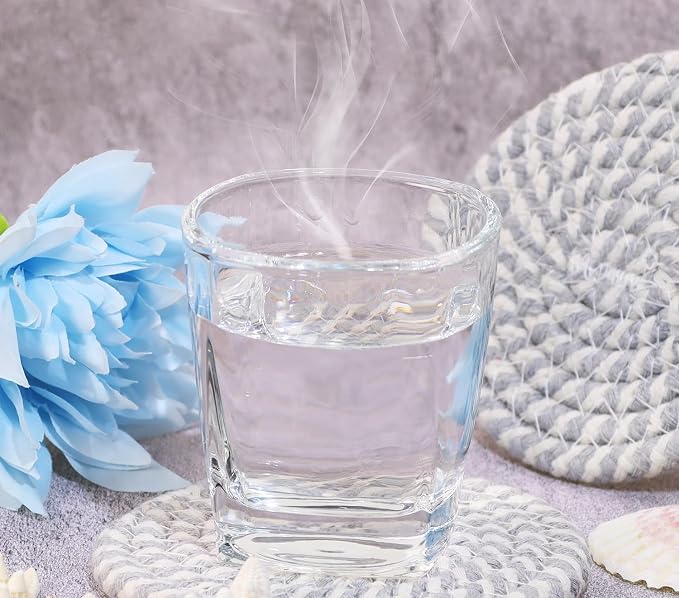Round Drink Coasters Cotton Woven Absorbent Bar Coasters Housewarming Gift - Image 3