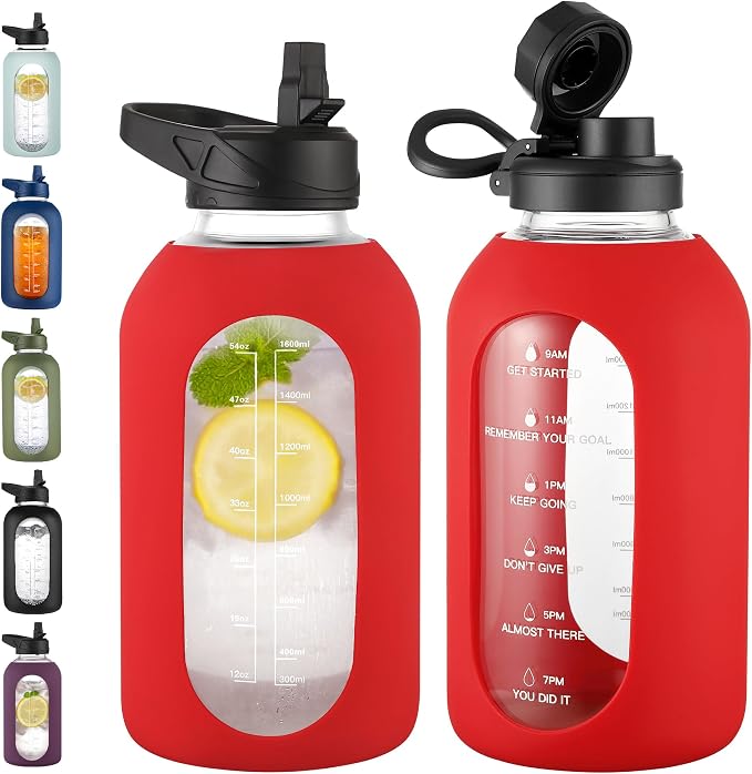 CIVAGO 64 oz Glass Water Bottle by CIVAGO