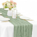 10FT Sage Green Cheesecloth Table Runner 35 x 120 Inches Long Runner by Sunnyline