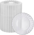 Premium Hard Plastic Plate Set 100 x 6” Clear Round Plates by OasisCreations