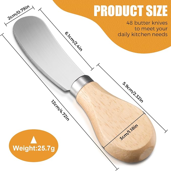 48 Pcs Cheese Spreader Knives - Image 2
