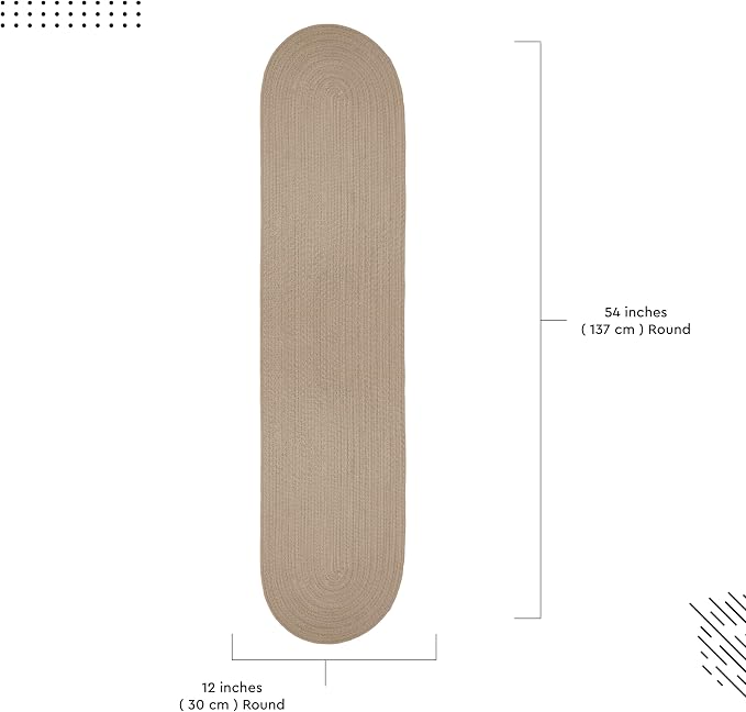 Encasa XO Table Runner, Handmade Ribbed Cotton 12"x54" | Beige, Heat & Scratch - Image 6