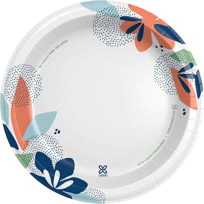 Dixie Large Paper Plates, 10 Inch, 2X Stronger, Microwave-Safe, Soak-Proof - Image 2