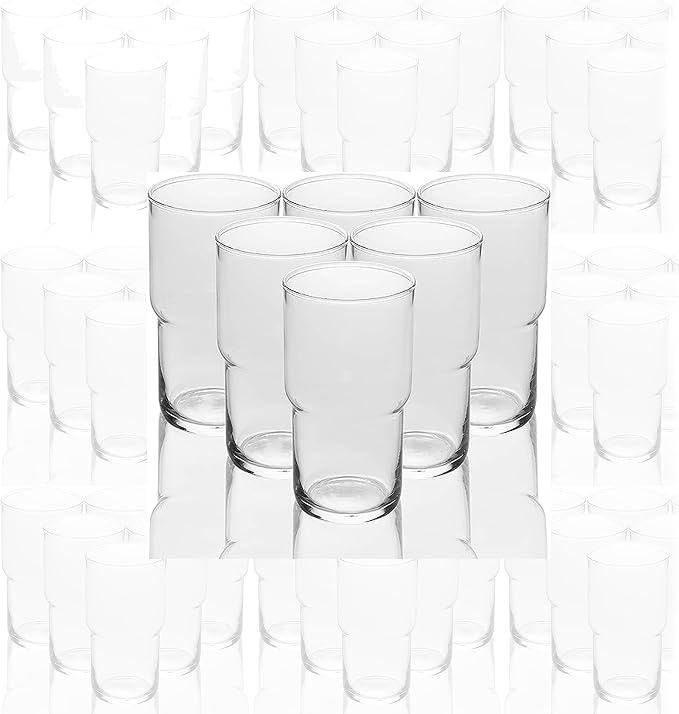 LEMONSODA Stackable Iced Coffee Glasses, 21oz Drinking Glasses, & Water by LEMONSODA