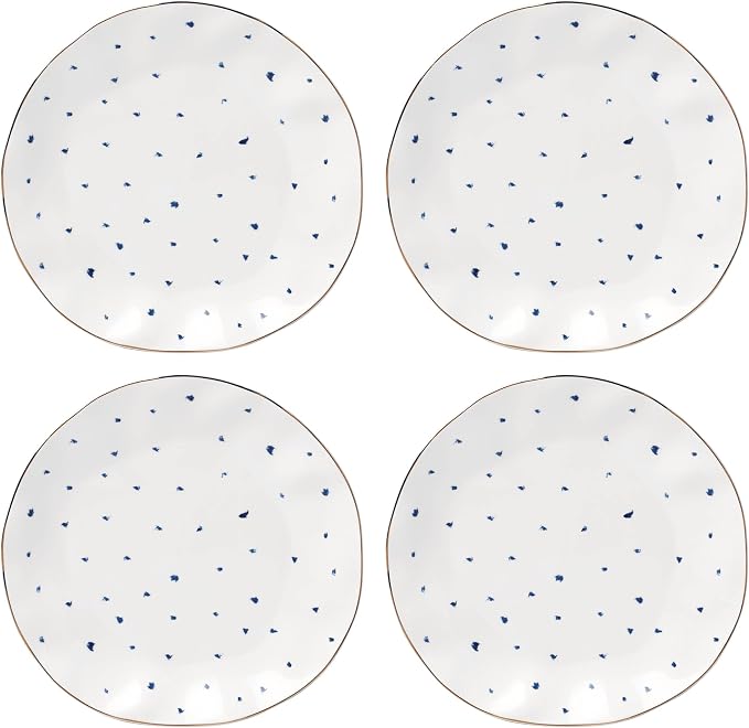Lenox 895696 Blue Bay Dots 4-Piece Dinner Plate Set by Lenox