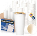 Fit Meal Prep 1000 Pack 20 oz Disposable Paper Coffee Cups, Premium White Hot by FMPBRANDS