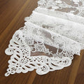 ARTABLE White Lace Table Runner Macrame Vintage Dresser Scarf 10 x 47 Inch | by ARTABLE