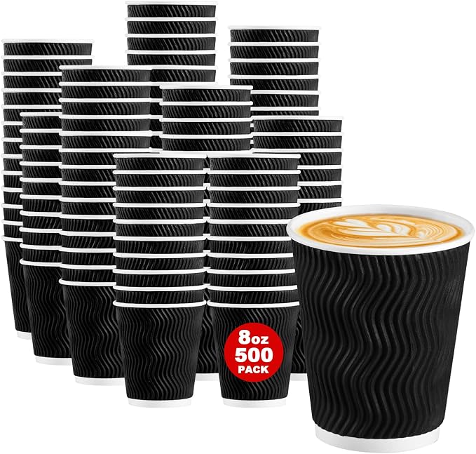Lamosi 500 Pack Coffee Cups 8 oz, Disposable Paper Coffee Cups No Lids | by BuyNow