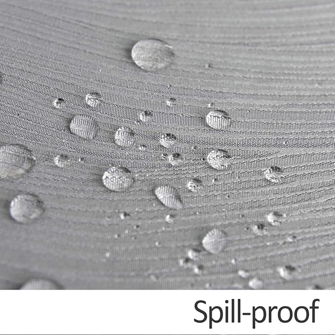 maxmill Jacquard Table Cloth Waving Pattern Water Proof Wrinkle Free Heavy Weight Soft Tablecloth Decorative Fabric Table Cover for Outdoor and Indoor Use Rectangular 60 x 104 Inch Light Grey