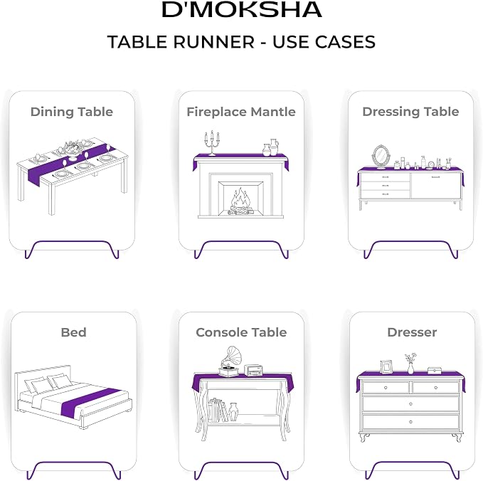 Classic Linen™ by D'Moksha Ivory Table Runner 108 Inches Long, 100% Pure Linen - Image 5