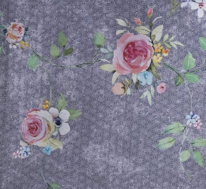 Maison d' Hermine Table Cloth Rectangle Table 100% Cotton 60 x 108 Inches Tablecloth Reusable Decorative for Dining Room Valentines Day Decorations Spring Summer - Sweet Rose Lavender - Country Garden