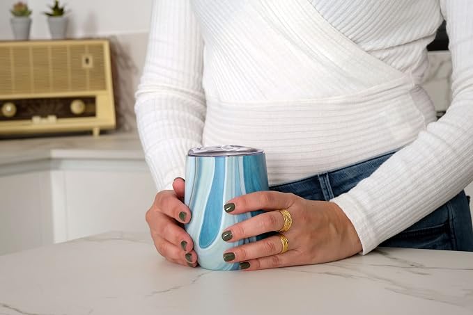 CHILLOUT LIFE 12 oz Stainless Steel Wine Tumblers 2 Pack - Image 5