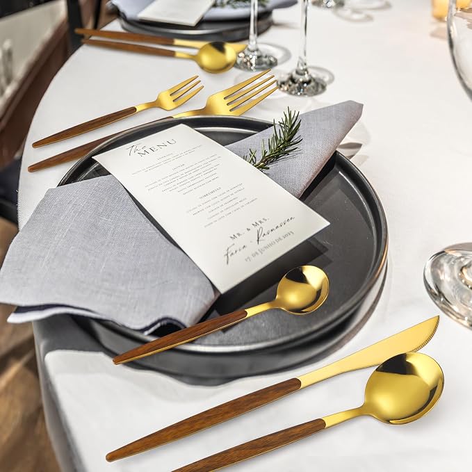 20-Piece Gold Silverware Set - Image 5