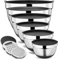 9 Pack Mixing Bowls with Airtight Lids Set, Stainless Steel Mixing Bowls with by Hybemmy