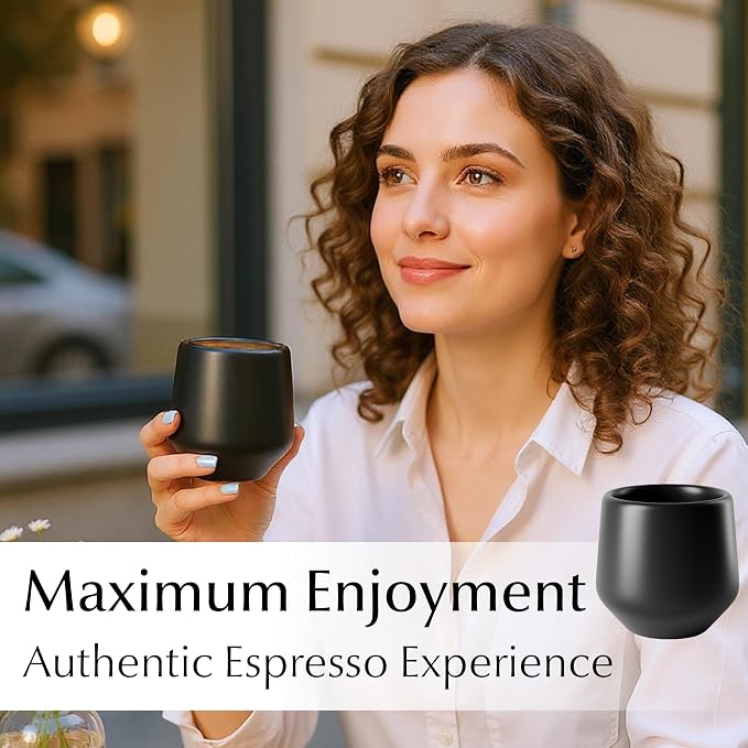MIAMIO - Espresso Cups Set of 4 / Mug Set, Ceramic - Luxe | Ceramic espresso - Image 4