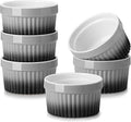 MALACASA Ramekins 6 oz Oven Safe, Small Ceramic Souffle Dishes by MALACASA