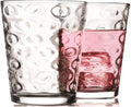 Circleware Circles Juice Drinking Glasses, 4 piece Set, Heavy Base Tumbler by Circleware