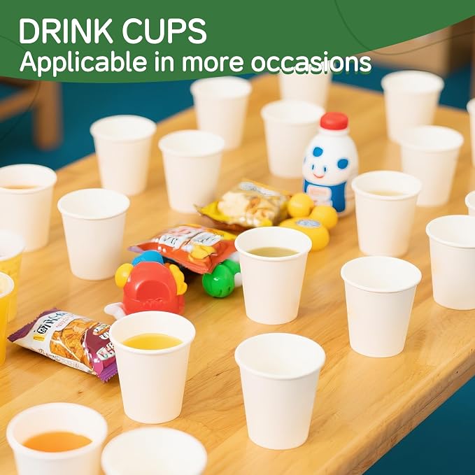 100 Pack 3 oz Paper Cups, Small Coffee Cups, Disposable Mini Bathroom Mouthwash - Image 6