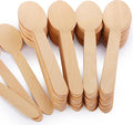 500 Pack Disposable Wooden Spoons 6.3 Inch - Sturdy Birch Wood Compostable & Biodegradable Cutlery - Sustainable Spoons for Catering, Party, Tasting, Ice Cream, Coffee & DIY Craft/Art Supplies