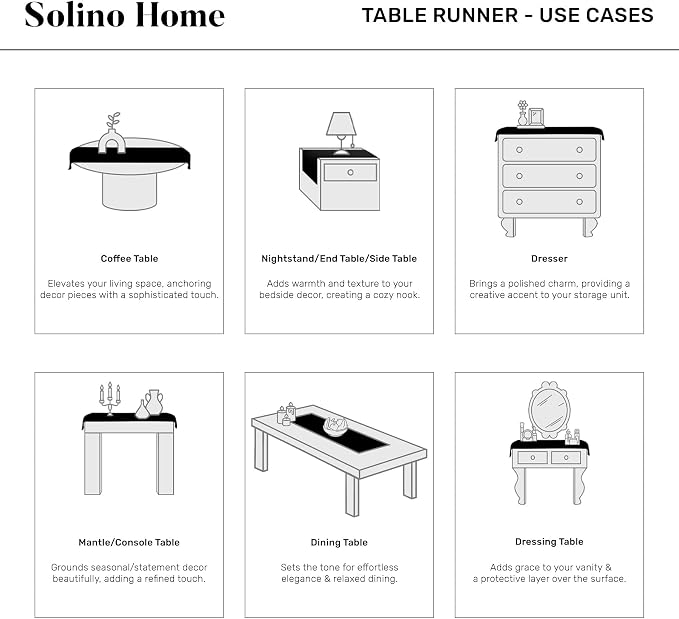 Solino Home 100% Linen Dining Table Runner White Woven, Fete 14 x 36 in | Table - Image 8