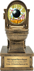 Decade Awards Action Pedestal Gold Toilet Bowl Trophy with Optional Inserts - Custom Engraved Plate On Request (7 Inch Tall)