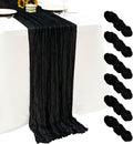 6Pack Black Cheesecloth Table Runners, 17 x 108 inch Black Table Runners | by Seveups