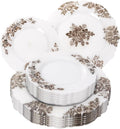 20PCS Brown Plastic Plates by WDF