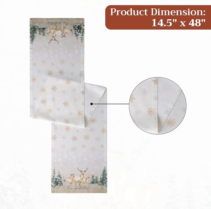 Maison d' Hermine Table Runner 100% Cotton 14.50" x 48" | Table Runners 48 - Image 7