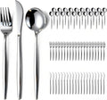 60-Piece Silverware Set for 20, Food Grade Stainless Steel Flatware Set by SilverwareSet