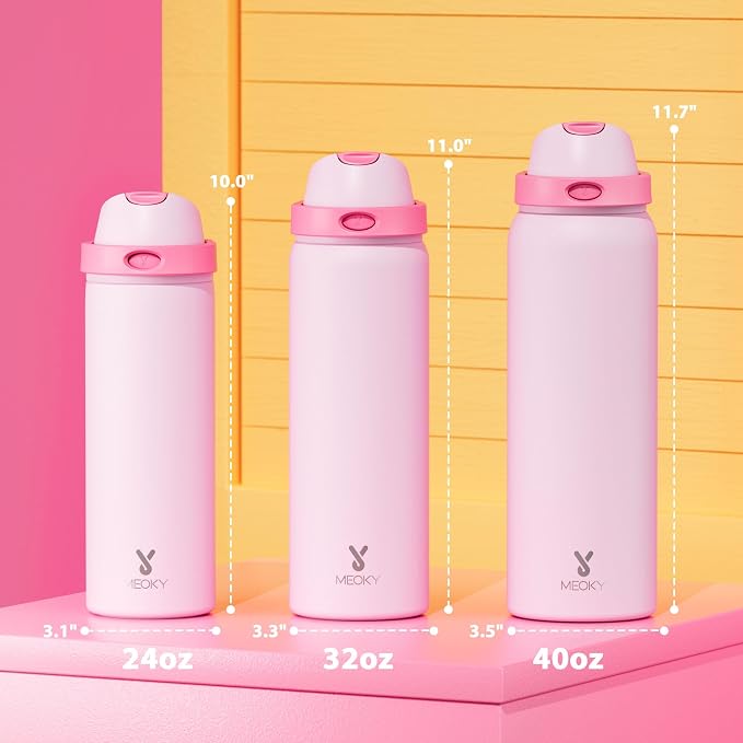 40 oz Insulated Water Bottle for Sports: Meoky Stainless Steel Water Bottle - Image 2