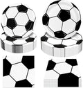 180Pcs Soccer Party Supplies Paper Plates and Napkins Serve 60 | Disposable by Hpscdyo