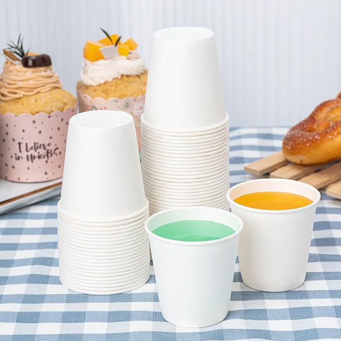 RACETOP 3 oz Bathroom Paper Cups, 100 Pack, Disposable Mouthwash Cups | - Image 2