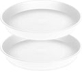 2 Pack of 8 inch Plant Saucer Clear, Heavy Duty Plastic Plant Water Tray 8 inch by Bleuhome