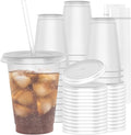 Reusable Translucent Plastic Cups - 16 oz Frosted Clear Cold Drink Tumbler - by Unknown