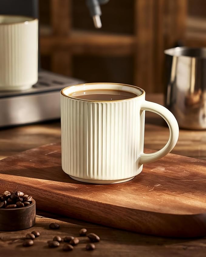 famiware Coffee Mug Set for 4, Star 12 oz Catering Mugs Cup Set - Image 6