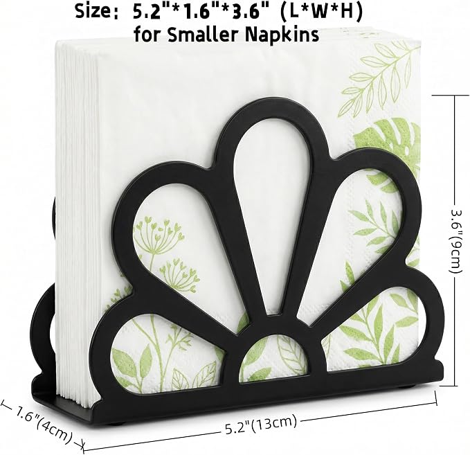 Black Napkin Holder | Easy to Carry Well Made Office Helper Meaningful Gifts - Image 2