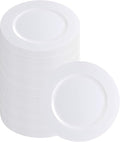 PARTY BARGAINS 13-Inch Charger Plates - 96 Pack, White, Heavy-Duty Disposable Chargers for Elegant Dining - Ideal for Weddings and Formal Events