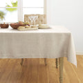Solino Home Linen Tablecloth 60 x 132 Inch - 100% Pure Linen Light Natural Table Cloth for Rectangular Tables - Athena, Machine Washable Cloth Tablecloth for Spring, Easter