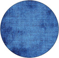 Small Round Tablecloth, Navy Blue Deco Washable Polyester Table Cloth for, Faded Burlap Texture Old Fashioned Grunge, Fit Round Tables 44inch Diameter, for Xmas/Parties/Home, Royal Blue