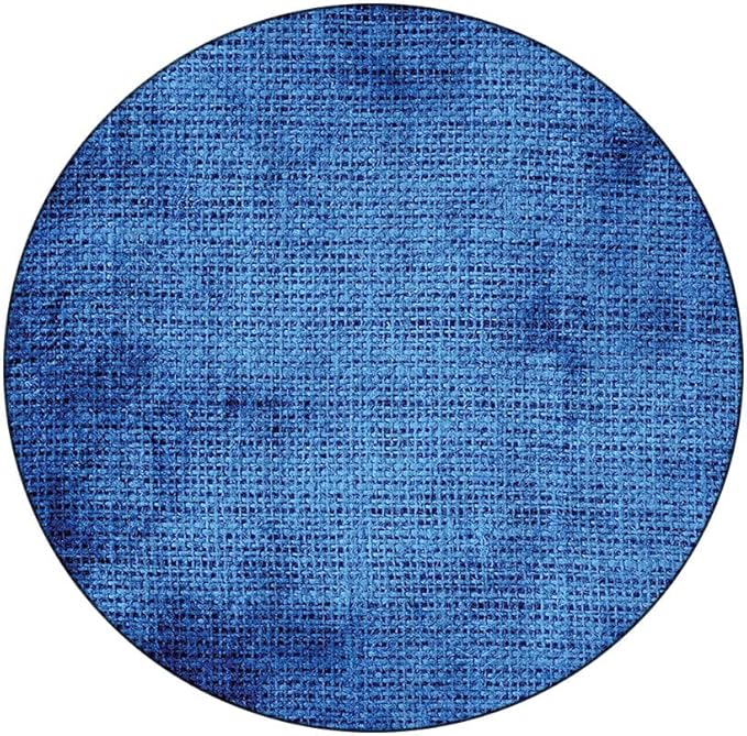 Elastic Tablecloth, Navy Blue Deco Decorative Fabric Table Cover for, Faded Burlap Texture Old Fashioned Grunge, Fit Round Tables 48inch Diameter, for Outdoor Indoor Use, Royal Blue
