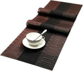 SHACOS Table Runners Woven Vinyl PVC Table Runner 12 x 36 inch Wipe Clean by SHACOS