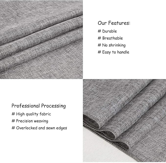 B-COOL Burlap Table Runner Gray Wedding Table Runners Roll Jute Fabric - Image 4