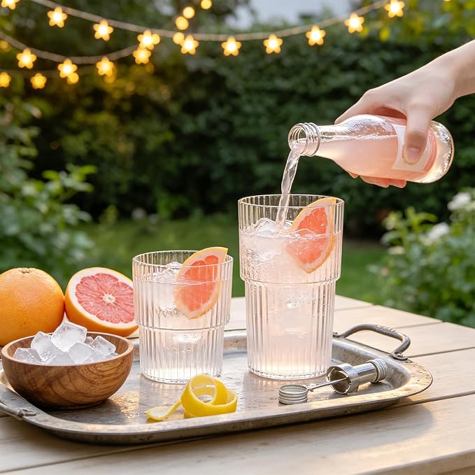 12 Pack Plastic Wine Glasses, 16 Oz Highball Glasses & 12 Oz Cocktail Glasses - Image 4