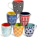 Annovero Large Coffee Mug Set of 6 by Annovero