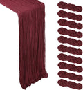 10 Pack Burgundy Cheesecloth Table Runner 9Ft Gauze Red Cheese Cloth Runner by Heneger
