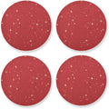 Red Glitter Texture Absorbent Coaster by KLL