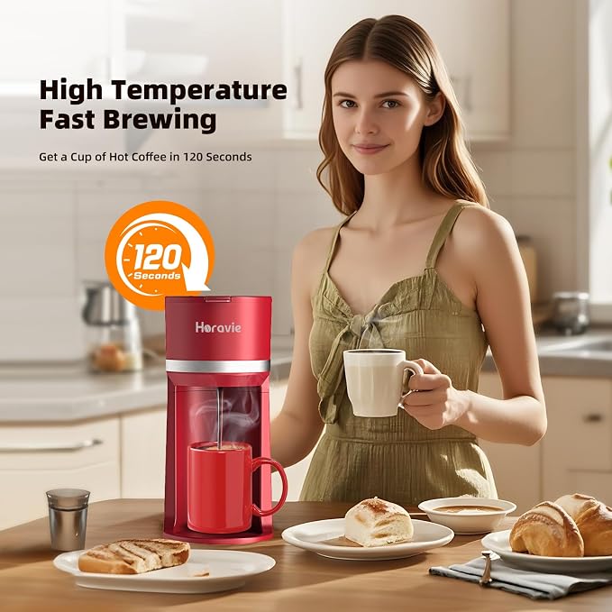 Horavie Mini Single Serve Coffee Maker - Image 4