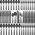 72-Piece Black Silverware Set by CEKEEBakingEasilyHappily