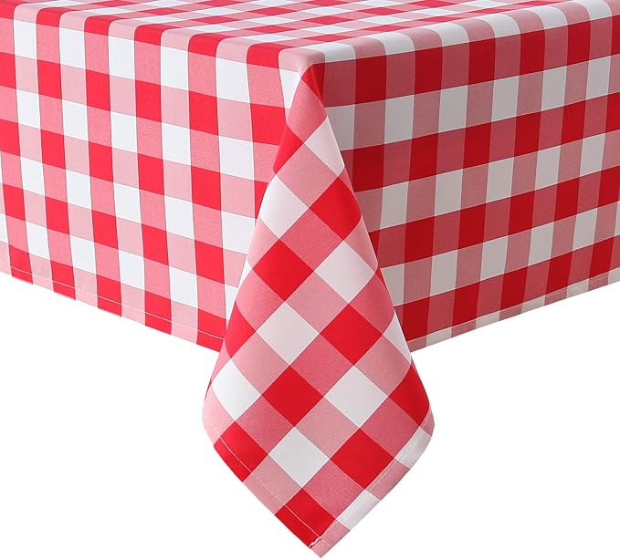Checkered Tablecloth Rectangle, 70 x 140 Inch by Hiasan